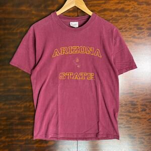 Y2K Men's Arizona State Maroon Spell Out College Tee M